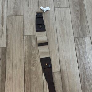 Womens Brown and Tan Belt